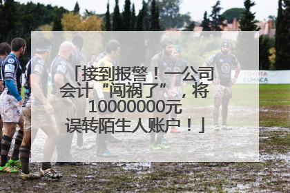 接到报警！一公司会计“闯祸了”，将10000000元误转陌生人账户！