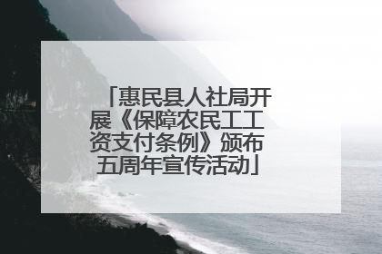 惠民县人社局开展《保障农民工工资支付条例》颁布五周年宣传活动