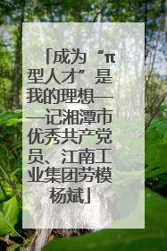 成为“π型人才”是我的理想——记湘潭市优秀共产党员、江南工业集团劳模杨斌
