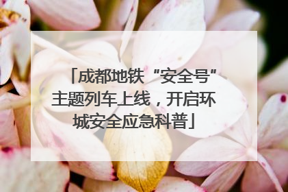 成都地铁“安全号”主题列车上线，开启环城安全应急科普