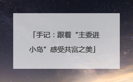 手记：跟着“主委进小岛”感受共富之美