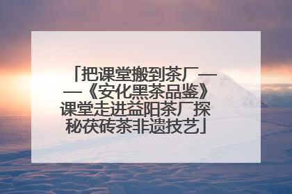 把课堂搬到茶厂——《安化黑茶品鉴》课堂走进益阳茶厂探秘茯砖茶非遗技艺