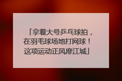 拿着大号乒乓球拍，在羽毛球场地打网球！这项运动正风靡江城