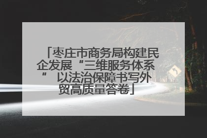 枣庄市商务局构建民企发展“三维服务体系” 以法治保障书写外贸高质量答卷