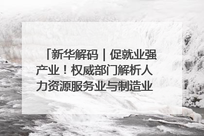 新华解码｜促就业强产业！权威部门解析人力资源服务业与制造业融合发展试点