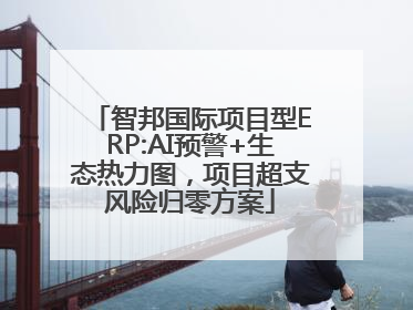 智邦国际项目型ERP:AI预警+生态热力图，项目超支风险归零方案