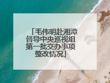毛伟明赴湘潭督导中央巡视组第一批交办事项整改情况