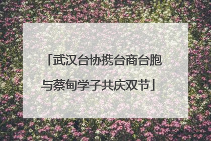 武汉台协携台商台胞与蔡甸学子共庆双节