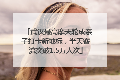 武汉最高摩天轮成亲子打卡新地标，半天客流突破1.5万人次