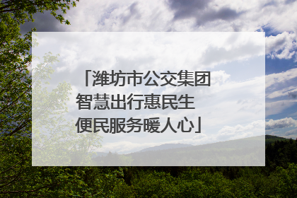 潍坊市公交集团智慧出行惠民生 便民服务暖人心