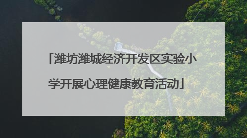 潍坊潍城经济开发区实验小学开展心理健康教育活动