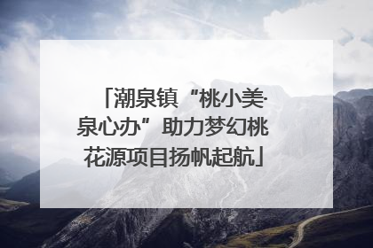 潮泉镇“桃小美·泉心办”助力梦幻桃花源项目扬帆起航