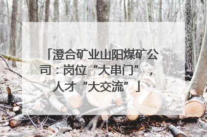 澄合矿业山阳煤矿公司：岗位“大串门”，人才“大交流”