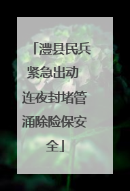 澧县民兵紧急出动 连夜封堵管涌除险保安全