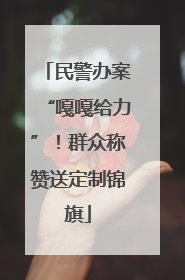 民警办案“嘎嘎给力”！群众称赞送定制锦旗