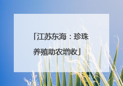 江苏东海：珍珠养殖助农增收