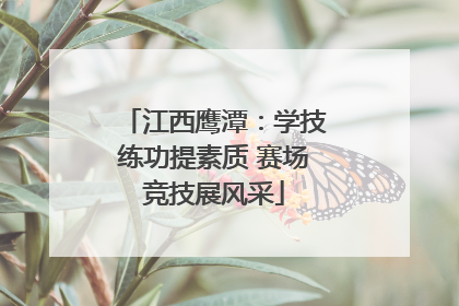 江西鹰潭：学技练功提素质 赛场竞技展风采