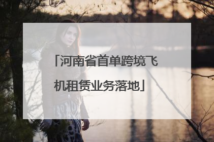 河南省首单跨境飞机租赁业务落地