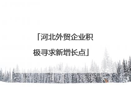 河北外贸企业积极寻求新增长点