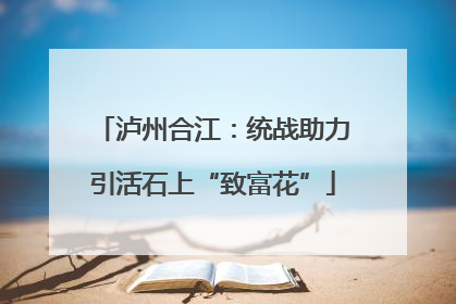 泸州合江：统战助力引活石上“致富花”