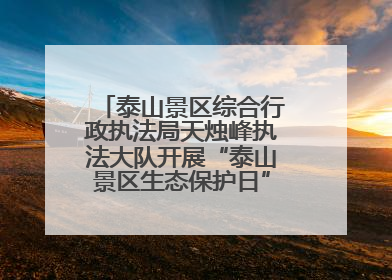 泰山景区综合行政执法局天烛峰执法大队开展“泰山景区生态保护日”志愿宣传活动