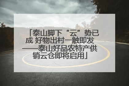 泰山脚下“云”势已成 好物出村一触即发——泰山好品农特产供销云仓即将启用