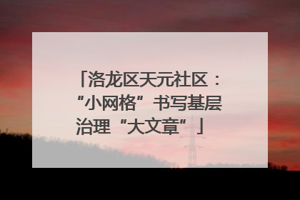 洛龙区天元社区：“小网格”书写基层治理“大文章”