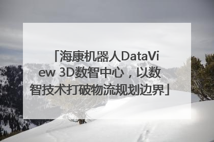 海康机器人DataView 3D数智中心，以数智技术打破物流规划边界