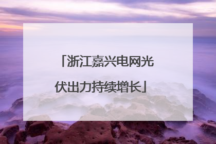 浙江嘉兴电网光伏出力持续增长