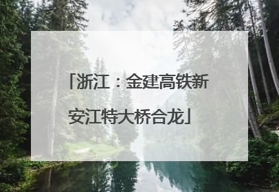 浙江：金建高铁新安江特大桥合龙