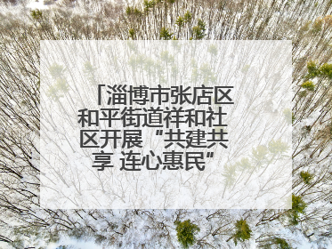 淄博市张店区和平街道祥和社区开展“共建共享 连心惠民”便民志愿活动