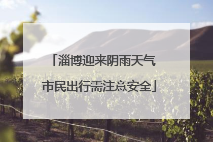淄博迎来阴雨天气 市民出行需注意安全