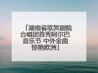 湖南省歌舞剧院合唱团首秀阿尔巴音乐节 中外金曲惊艳欧洲