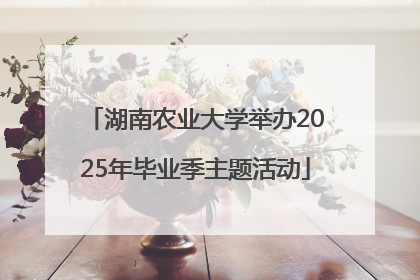 湖南农业大学举办2025年毕业季主题活动