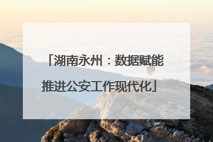 湖南永州：数据赋能推进公安工作现代化
