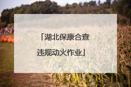 湖北保康合查违规动火作业