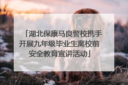 湖北保康马良警校携手开展九年级毕业生离校前安全教育宣讲活动
