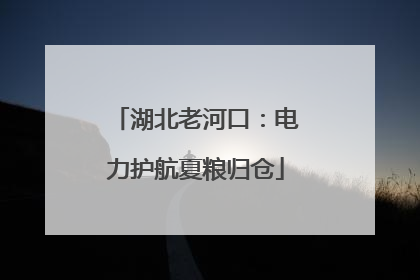 湖北老河口：电力护航夏粮归仓