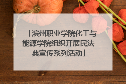 滨州职业学院化工与能源学院组织开展民法典宣传系列活动
