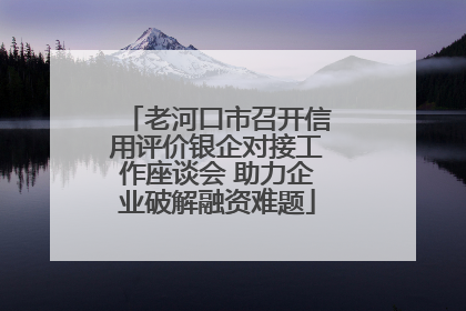 老河口市召开信用评价银企对接工作座谈会 助力企业破解融资难题