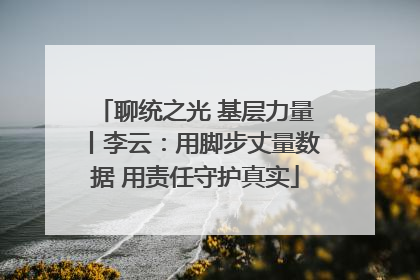 聊统之光 基层力量丨李云：用脚步丈量数据 用责任守护真实