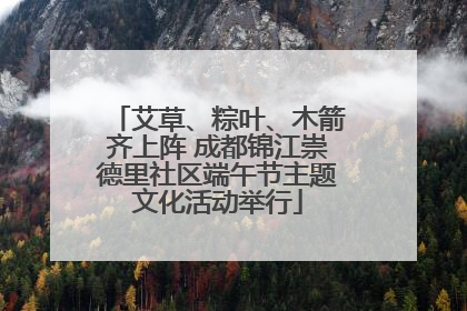 艾草、粽叶、木箭齐上阵 成都锦江崇德里社区端午节主题文化活动举行