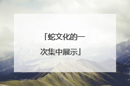 蛇文化的一次集中展示