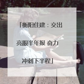 衡阳住建：交出亮眼半年报 奋力冲刺下半程
