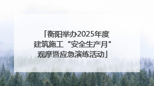 衡阳举办2025年度建筑施工“安全生产月”观摩暨应急演练活动
