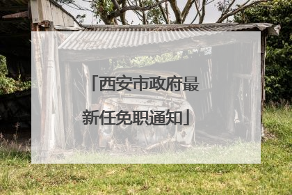 西安市政府最新任免职通知