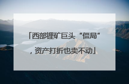 西部锂矿巨头“僵局”，资产打折也卖不动
