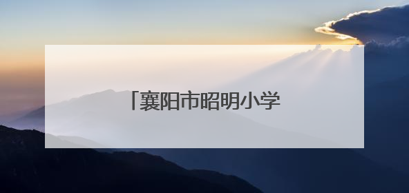 襄阳市昭明小学球类竞赛获佳绩