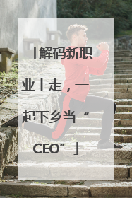 解码新职业丨走，一起下乡当“CEO”