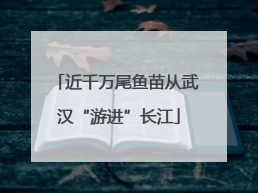 近千万尾鱼苗从武汉“游进”长江